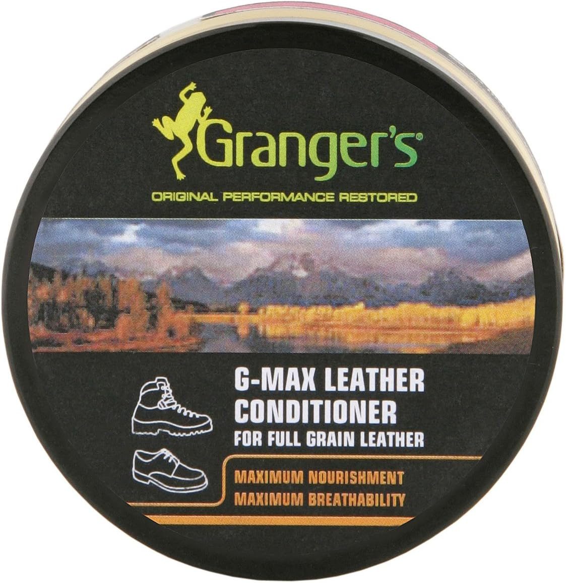 Grangers G-Max Lederpflege 100ml Dose - pflegt und schützt Leder Lederbalsam (schützt Leder zuverlässig vor Austrocknen, Rissbildung und Schmutz), ideal für Wander-, Freizeit- oder Outdoorschuhe aus Glattleder