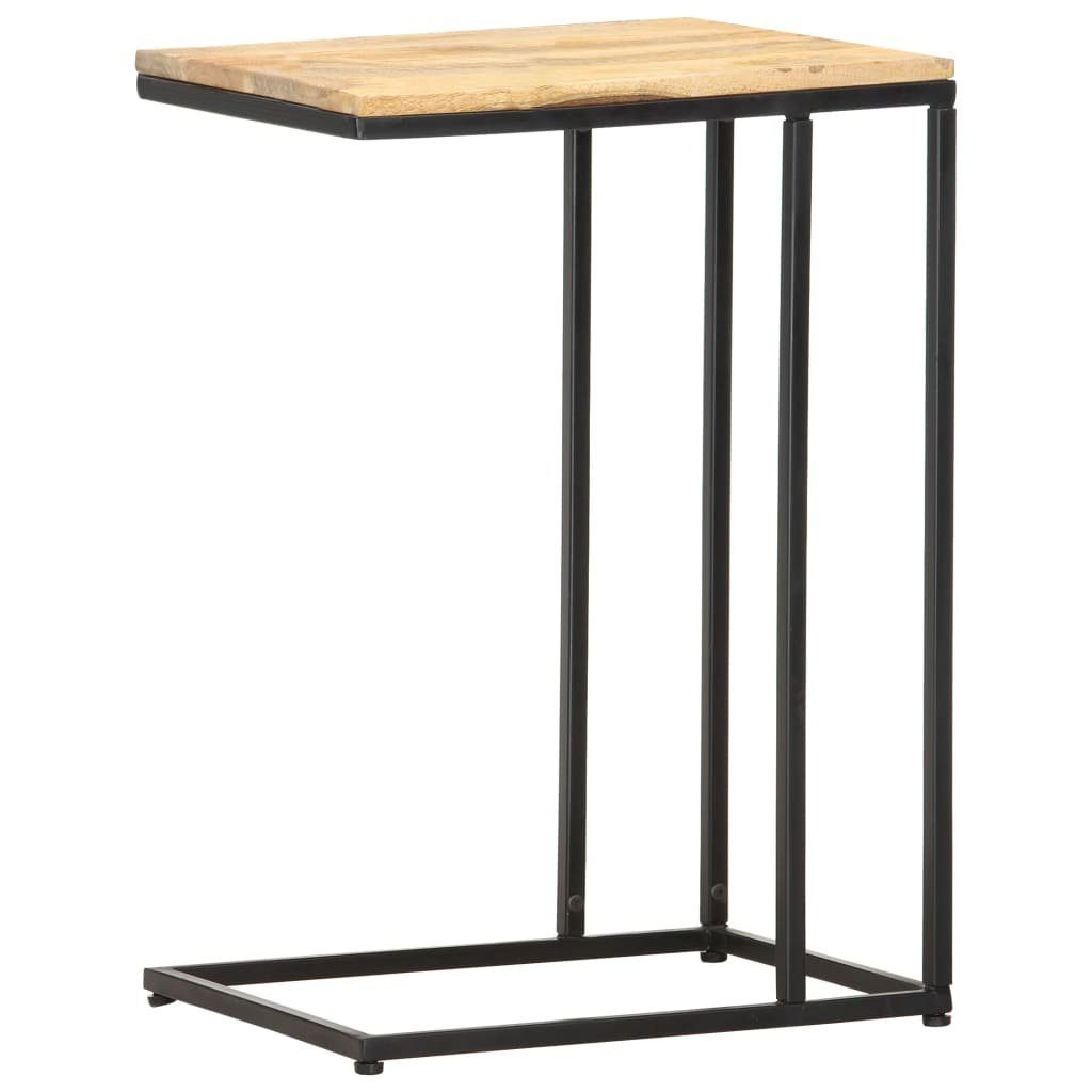 (1-St) | vidaXL Massivholz wood cm Beistelltisch light Mango light 35x45x65 Beistelltisch black black and wood and