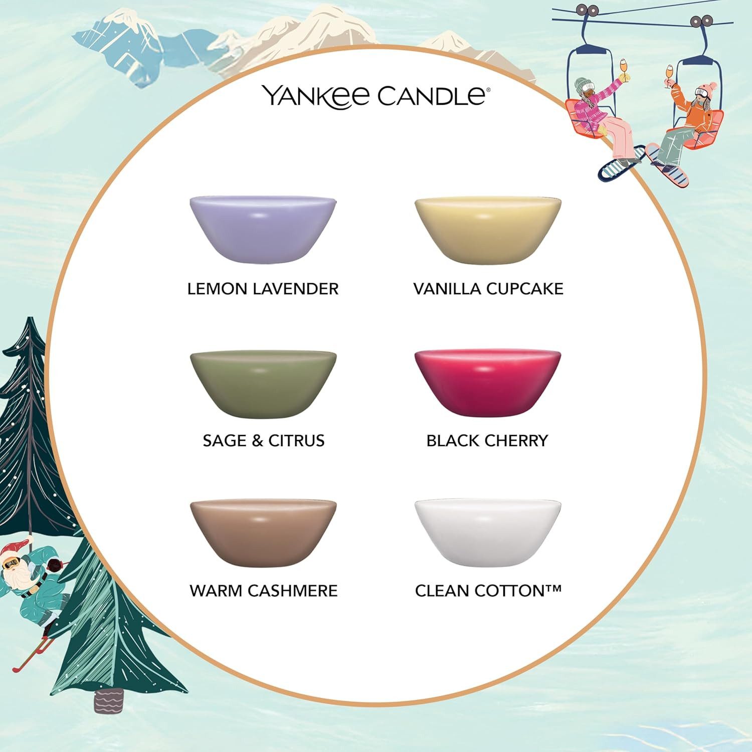 Yankee Candle Duftkerze Duftwachs-Geschenkset, 12 Duftwachse, 1 Warmer und 1 Teelicht (1-tlg)