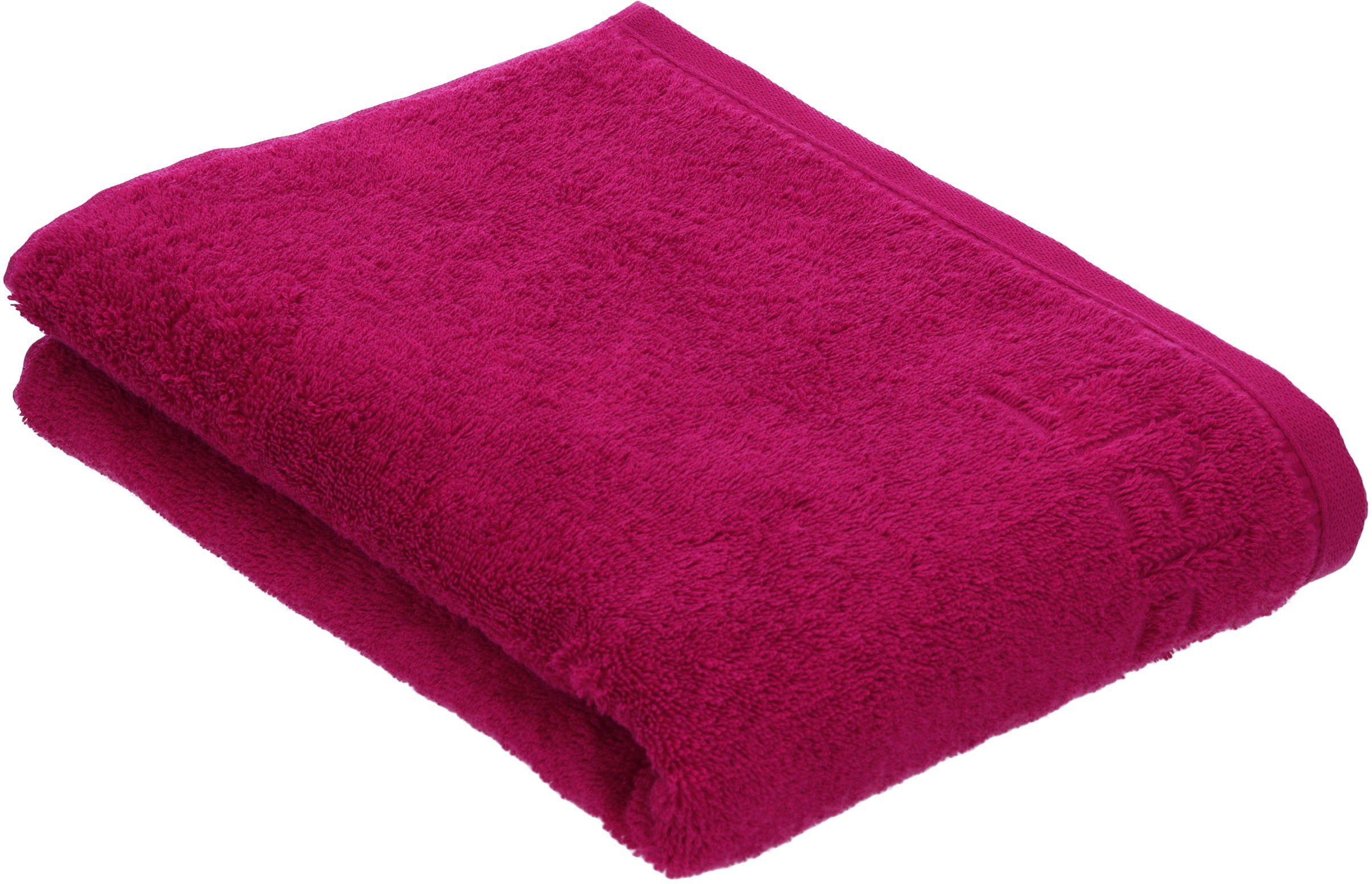 Badetuch Solid, raspberry (1-St), produziert Frottier vegan Modern Esprit