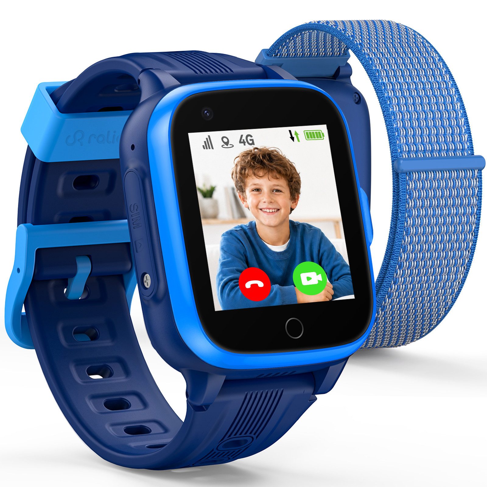 Ralio R5 GO 4G Kinder-Smartwatch mit Videoanruf, GPS-Ortung & Schulmodus Smartwatch (Kinderuhr mit Nano-SIM-Kartensteckplatz, ohne integrierten App-Store cm/1,4 Zoll) störungsfreies Nutzungserlebnis, Smartwatch für Kinder mit großem Farbdisplay, langer Akkulaufzeit von bis zu 3 Tagen und vielseitigen Funktionen, ideal für Jungen und Mädchen im Schulalter