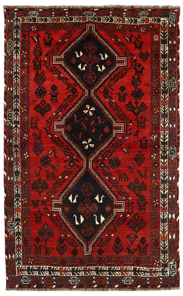 Orientteppich Shiraz 160x271 Handgeknüpfter Orientteppich / Perserteppich, Nain Trading, rechteckig, Höhe: 10 mm