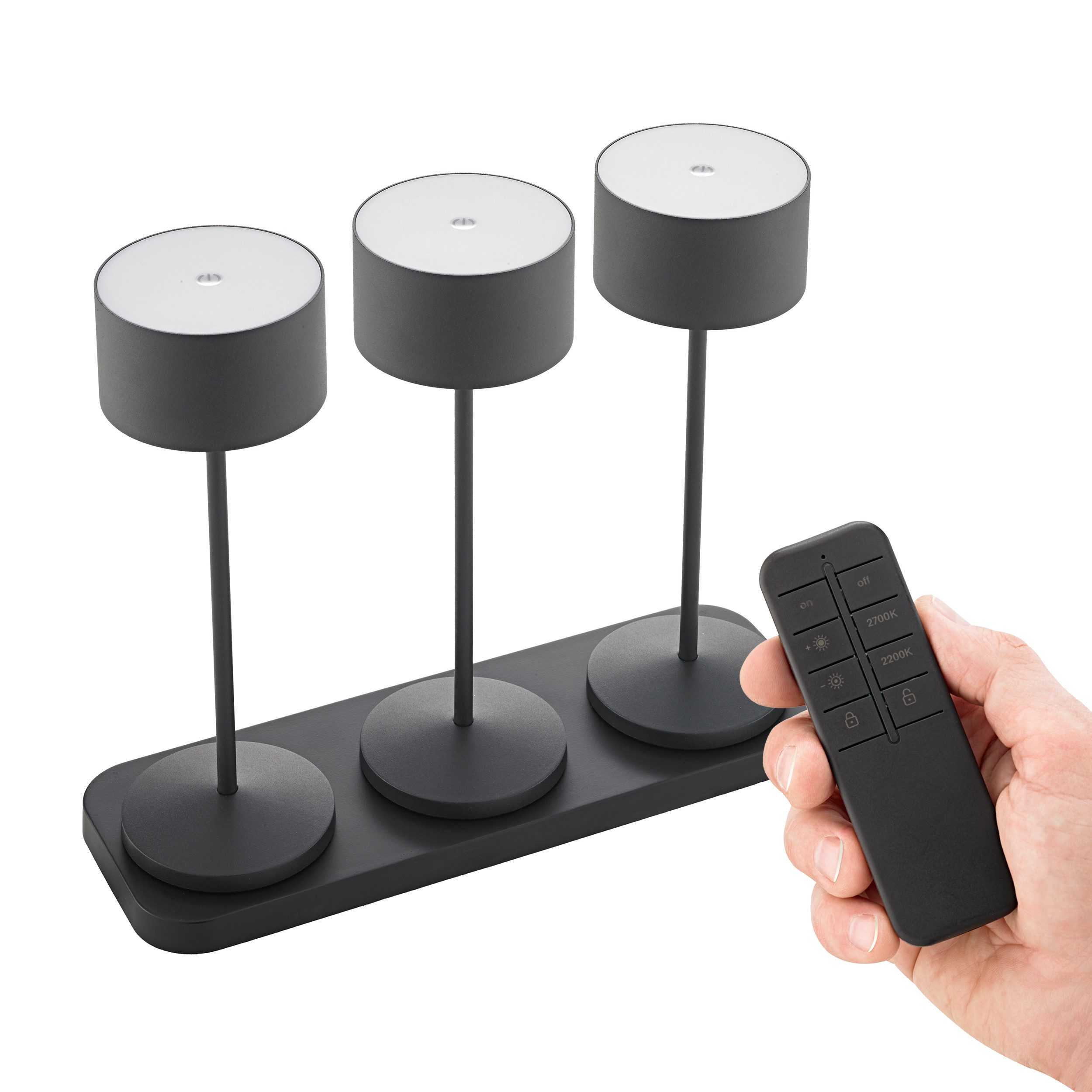 SIGOR LED Tischleuchte, Touch /Remote, LED fest integriert, Warmweiß