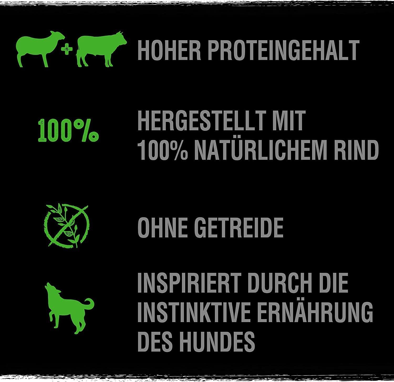 CRAVE CRAVE™ Hund Schale Pastete mit Lamm und Rind 3 x 7 x 150g, Nassfutter für: Hunde