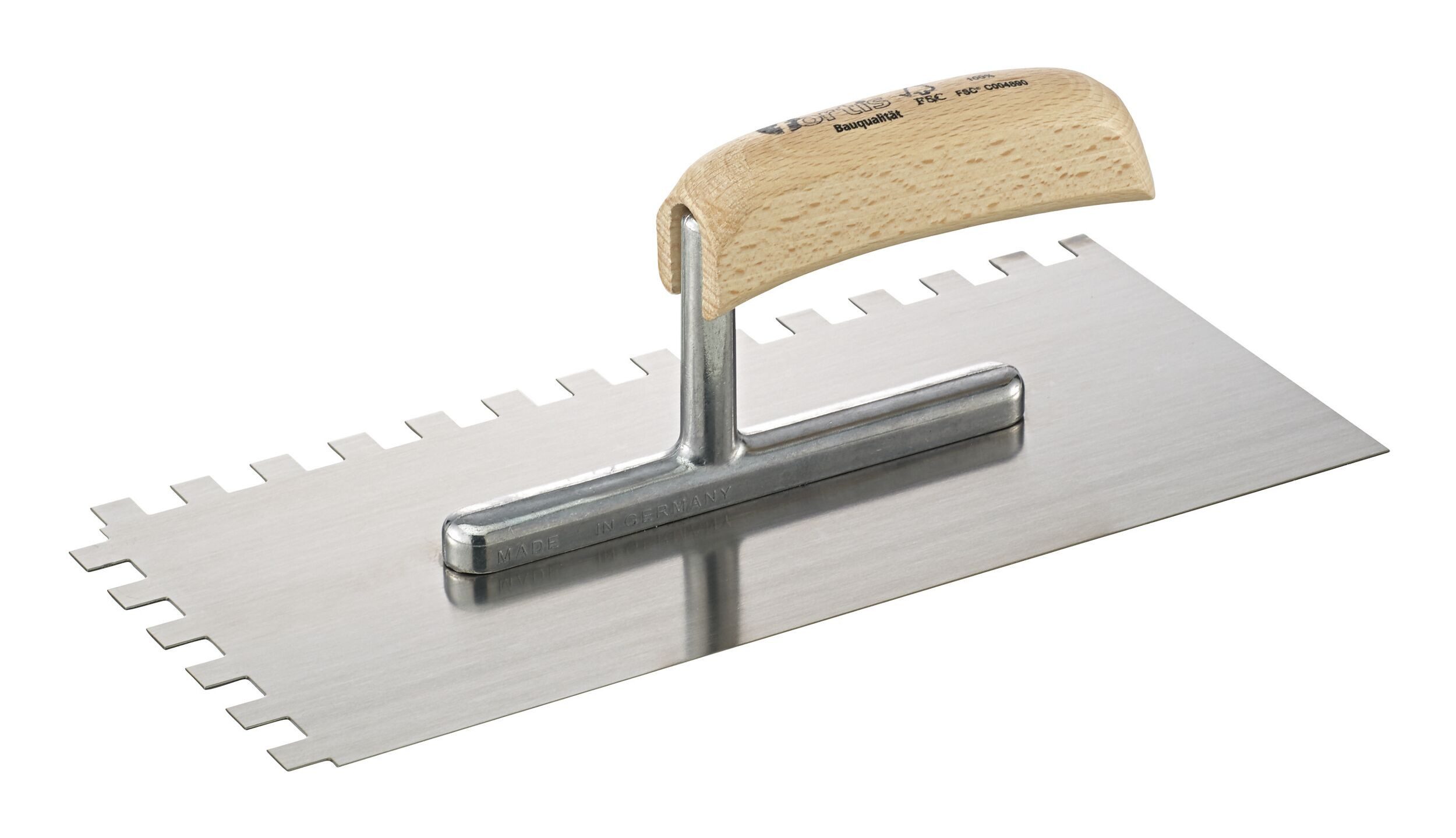 fortis Glättekelle 280 x 130 mm gezahnt 10 x 10 mm