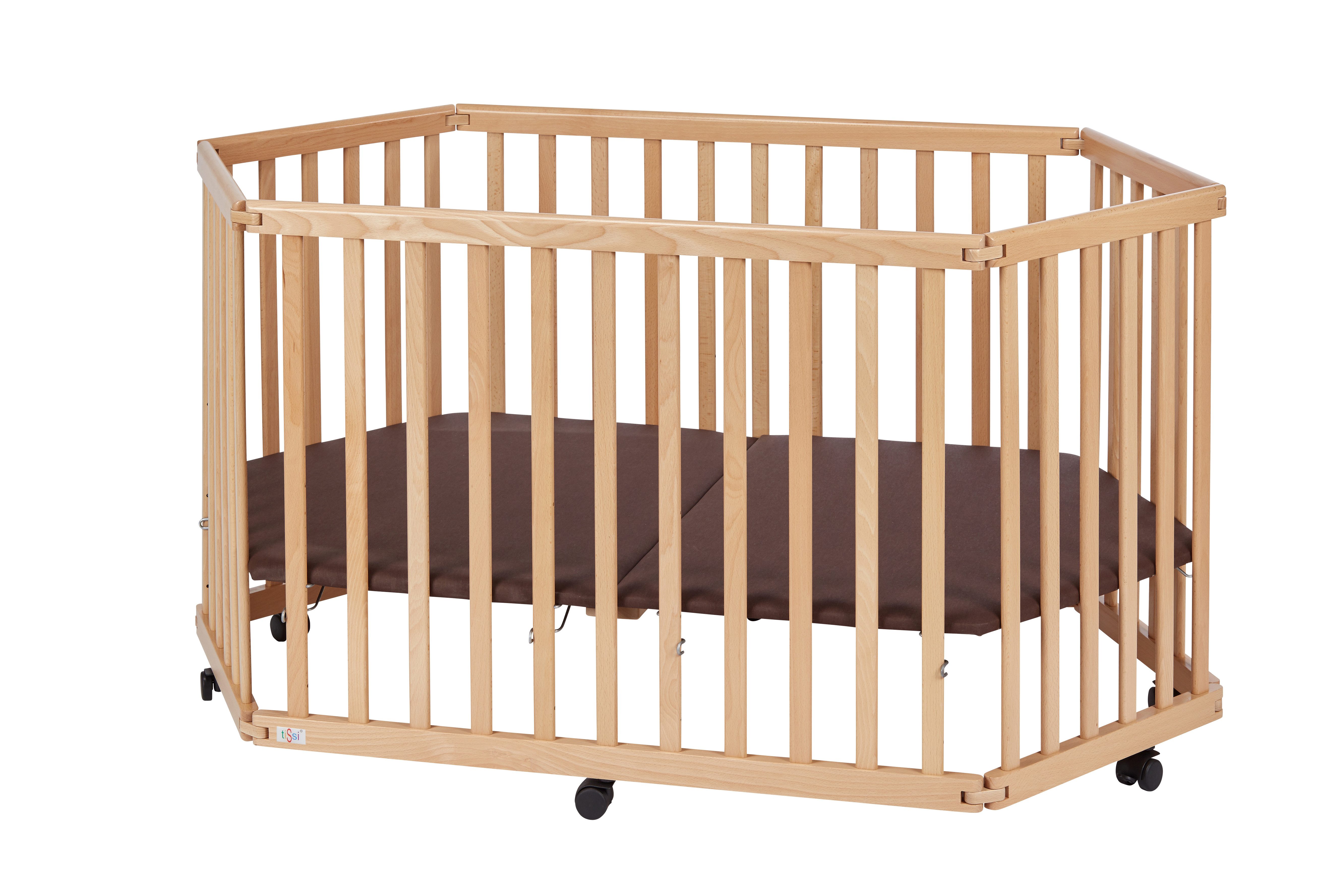 tiSsi® Laufgitter Laufgitter 6-eck LIES faltbar / klappbar Buche Massivholz