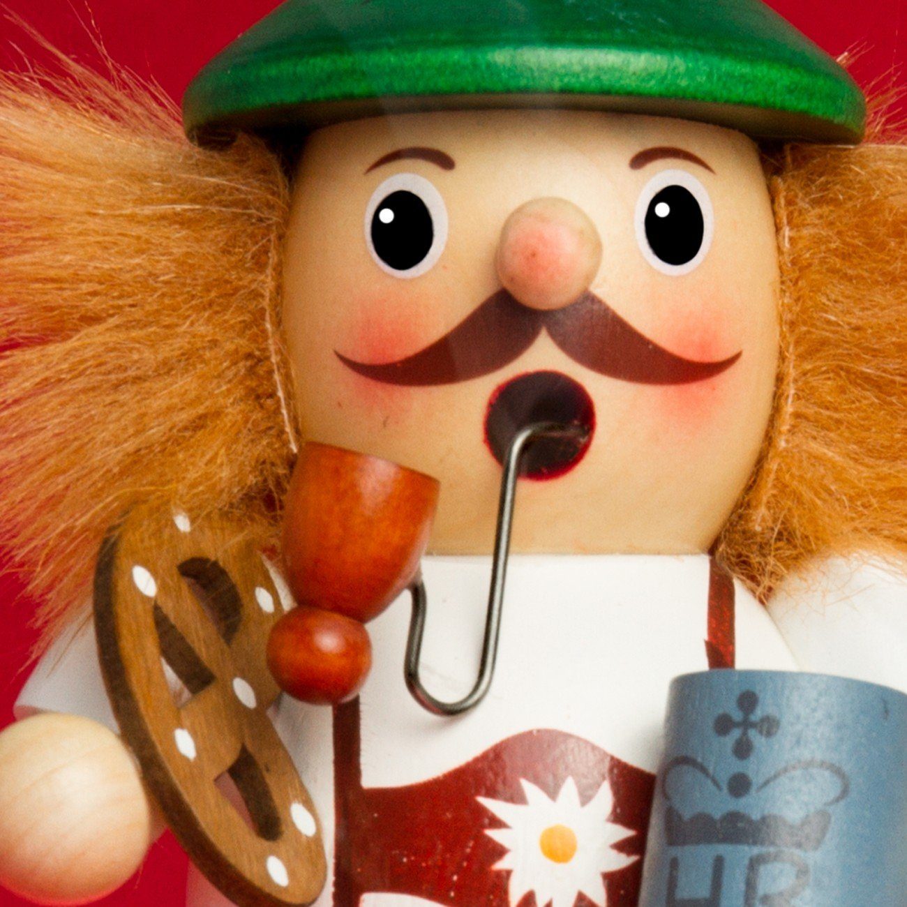 SIKORA Weihnachtsfigur RM-B Räuchermännchen aus Biertrinker Holz weiß/braun verschiedene Motive - B02