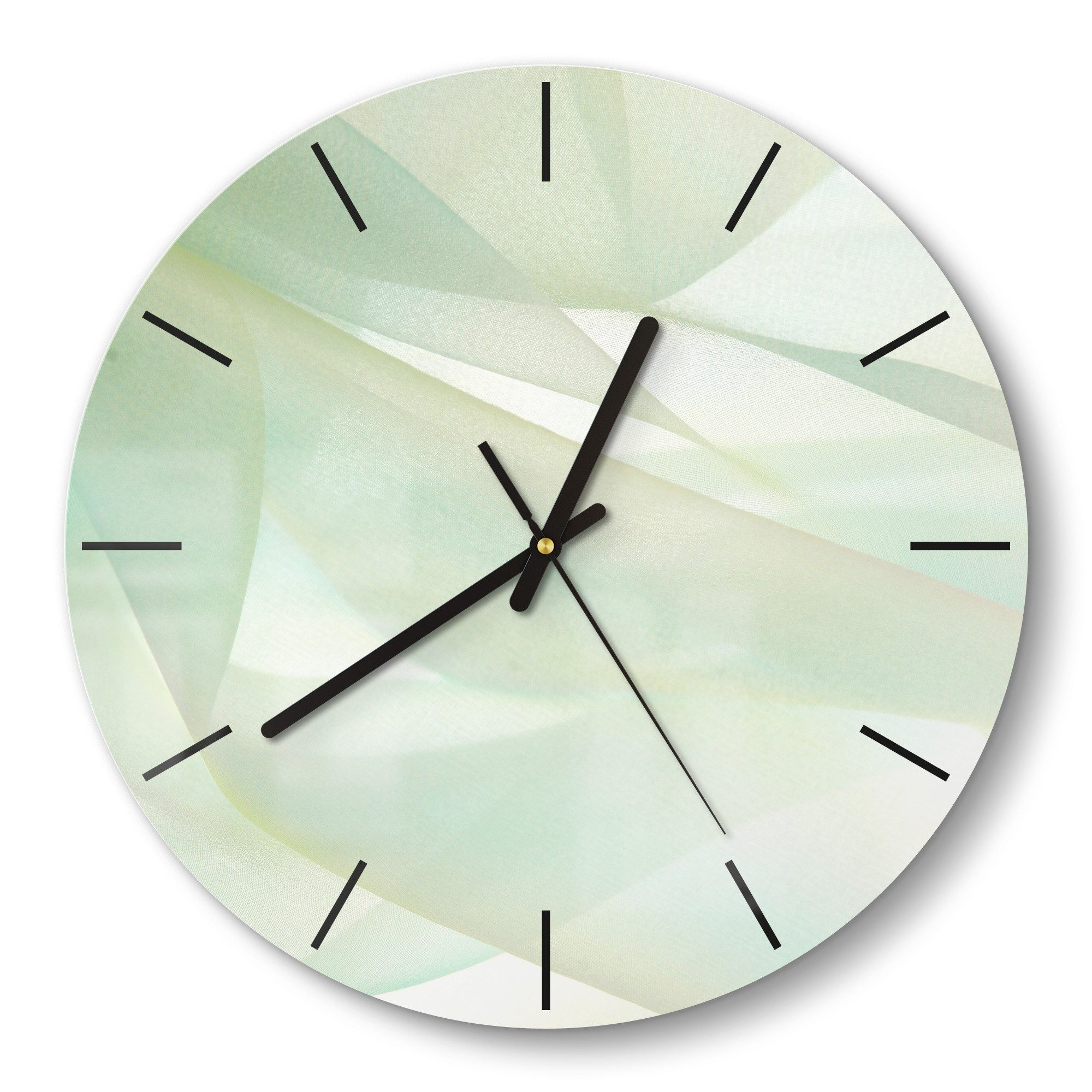 DEQORI Wanduhr 'Zarte Eleganz' (Glas Glasuhr günstig online kaufen