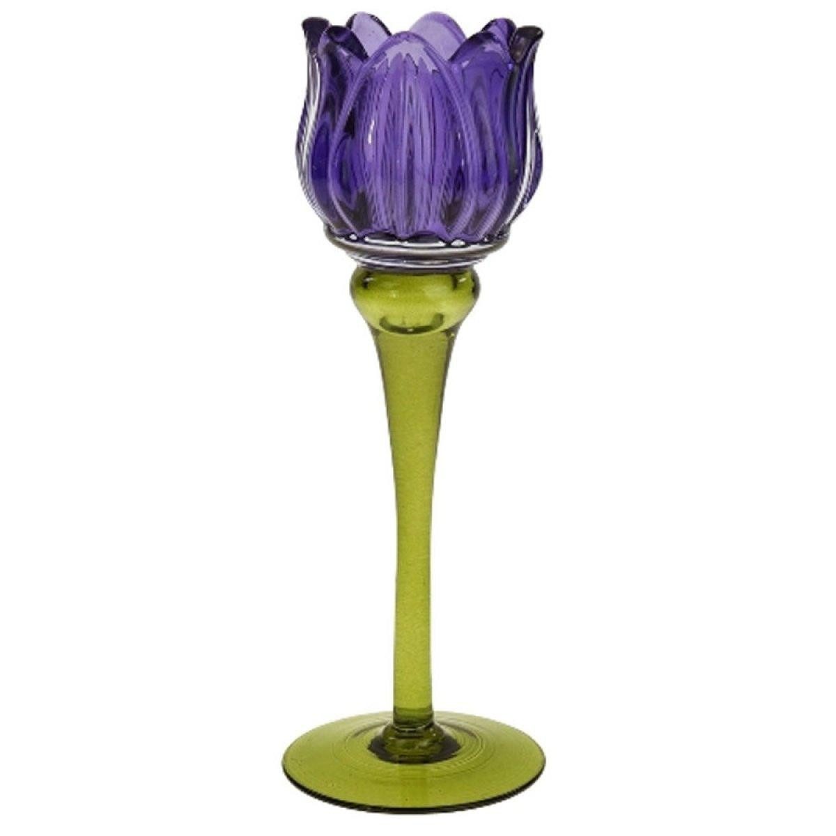 Werner Voß Kerzenhalter Kerzenleuchter Tulpe Violett (21,5cm)