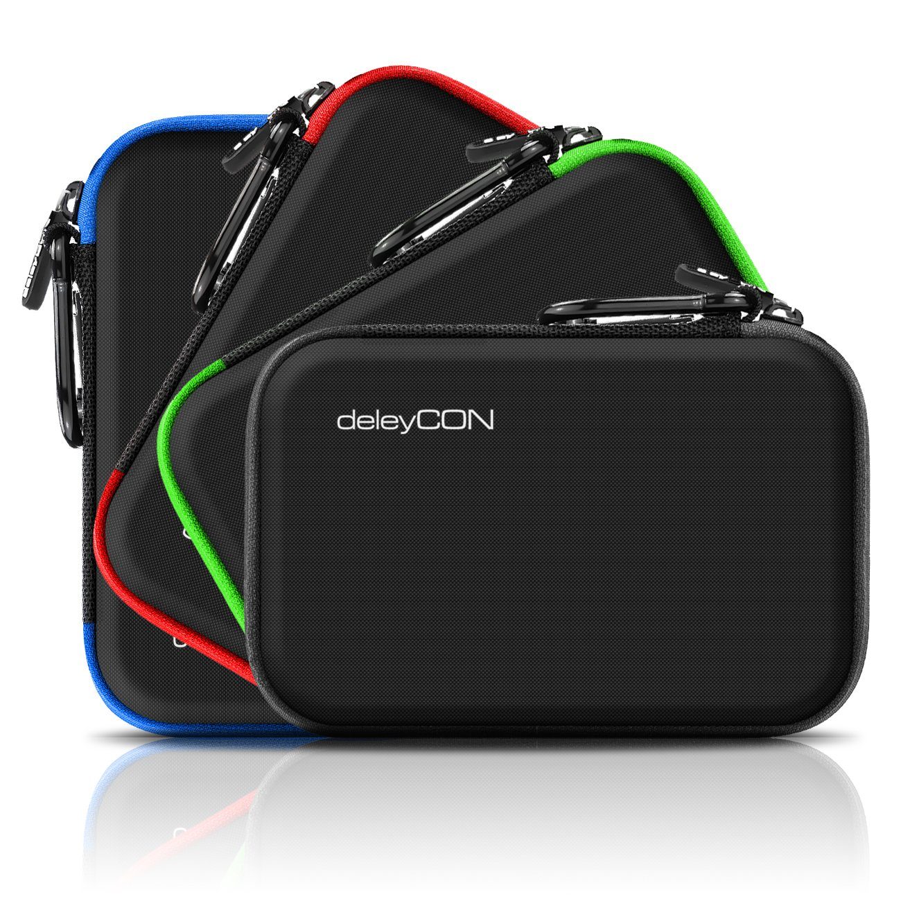deleyCON Festplattentasche deleyCON Navi Schwarz bis Case Navi Zoll Navigationsgerät 6,2" Tasche