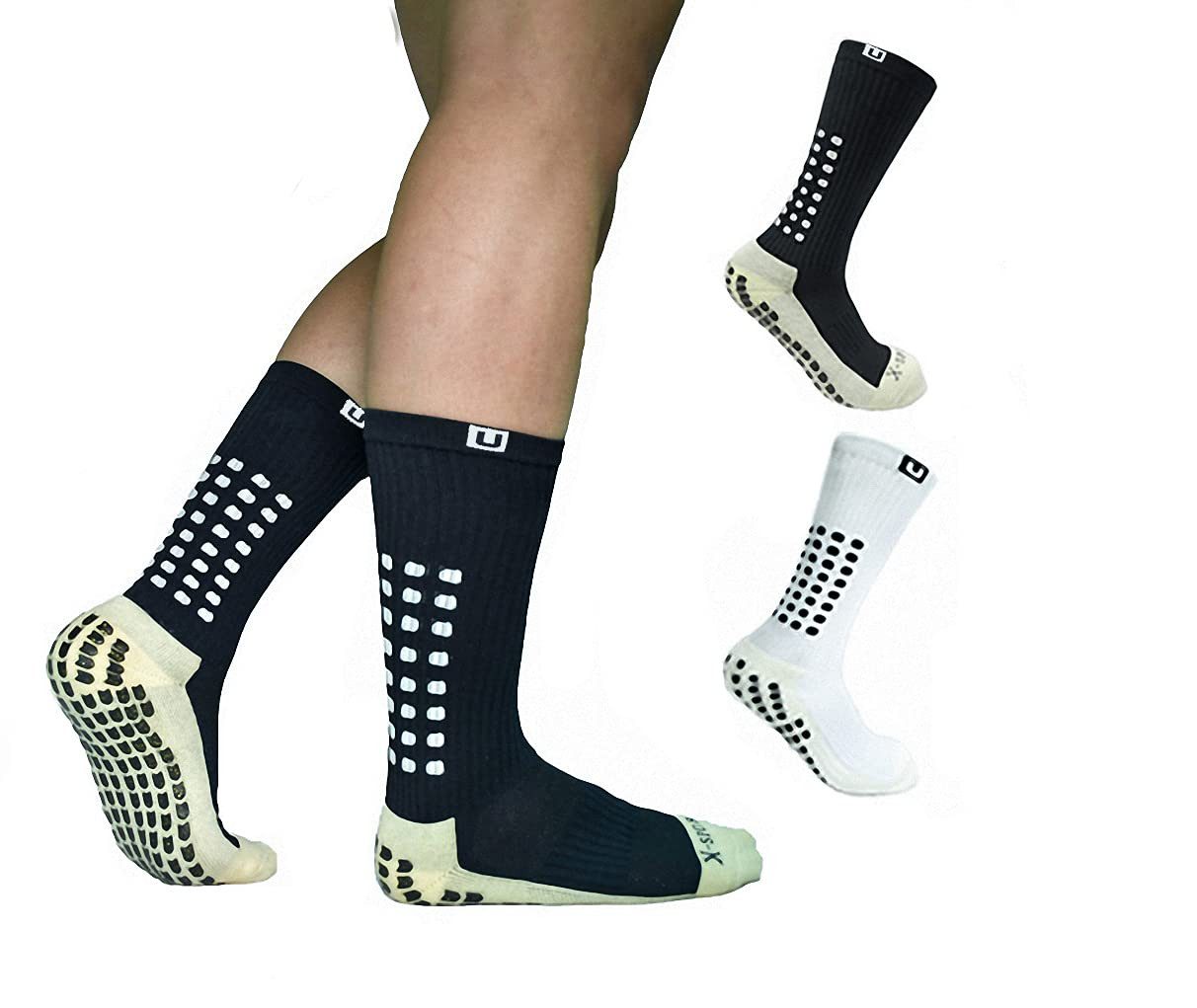 YI Sportsocken Soccer Socken rutschfest verschleißfest verdickt mid-calf Sportsocken