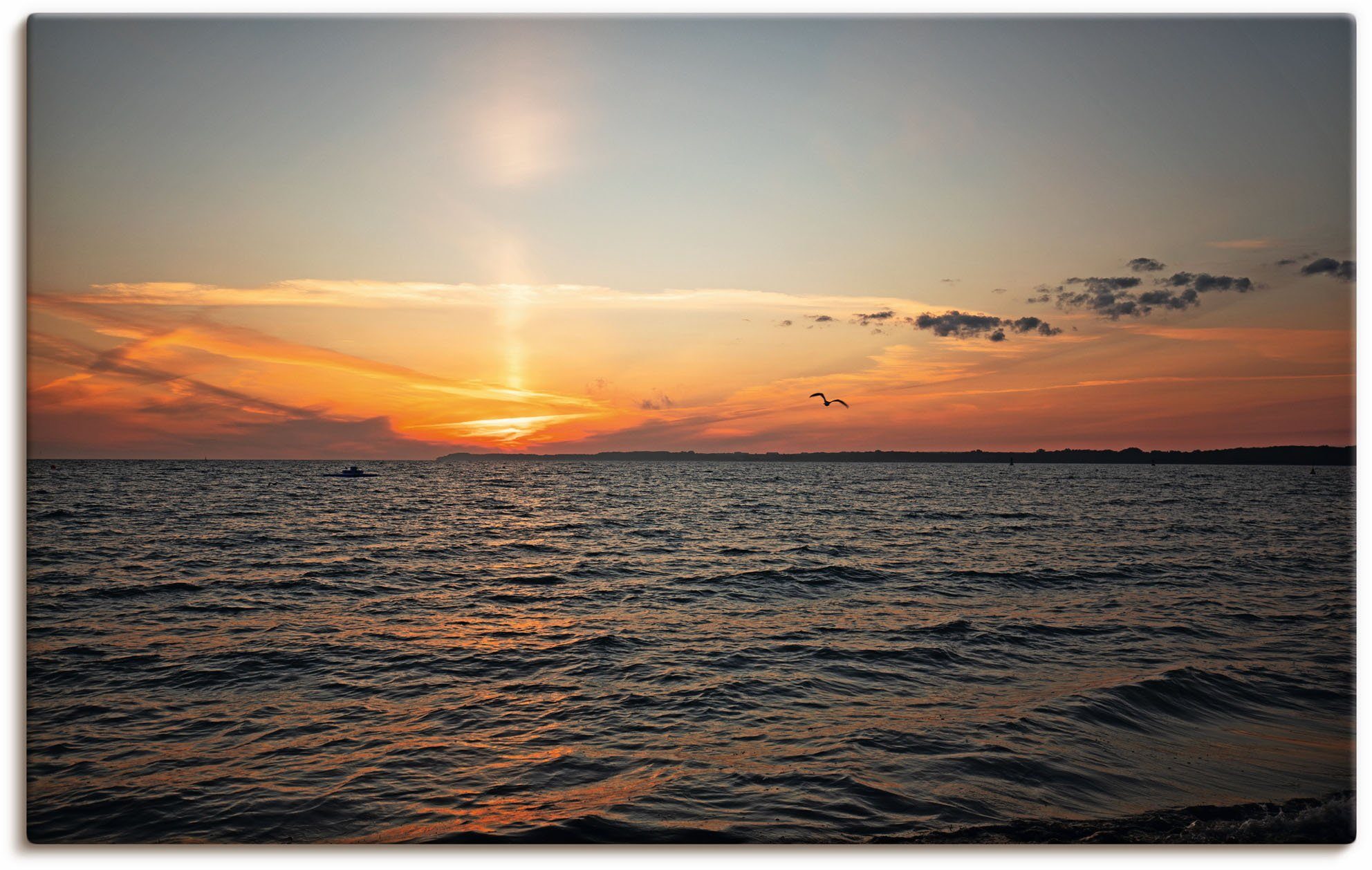 Artland Wandbild Tagesbeginn an der Ostseeküste, Bilder vom Sonnenuntergang & -aufgang (1 St), als Alubild, Leinwandbild, Wandaufkleber oder Poster in versch. Größen