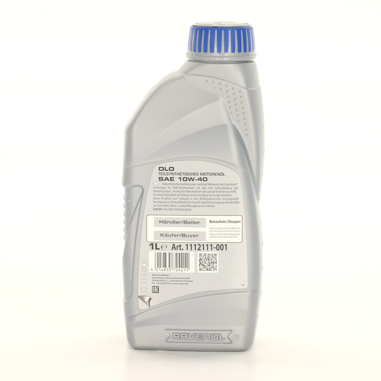 Ravenol Motoröl Ravenol Diesel Leichtlauföl DLO Motoröl Öl 10W40 1L ACEA B3 VW 500.00