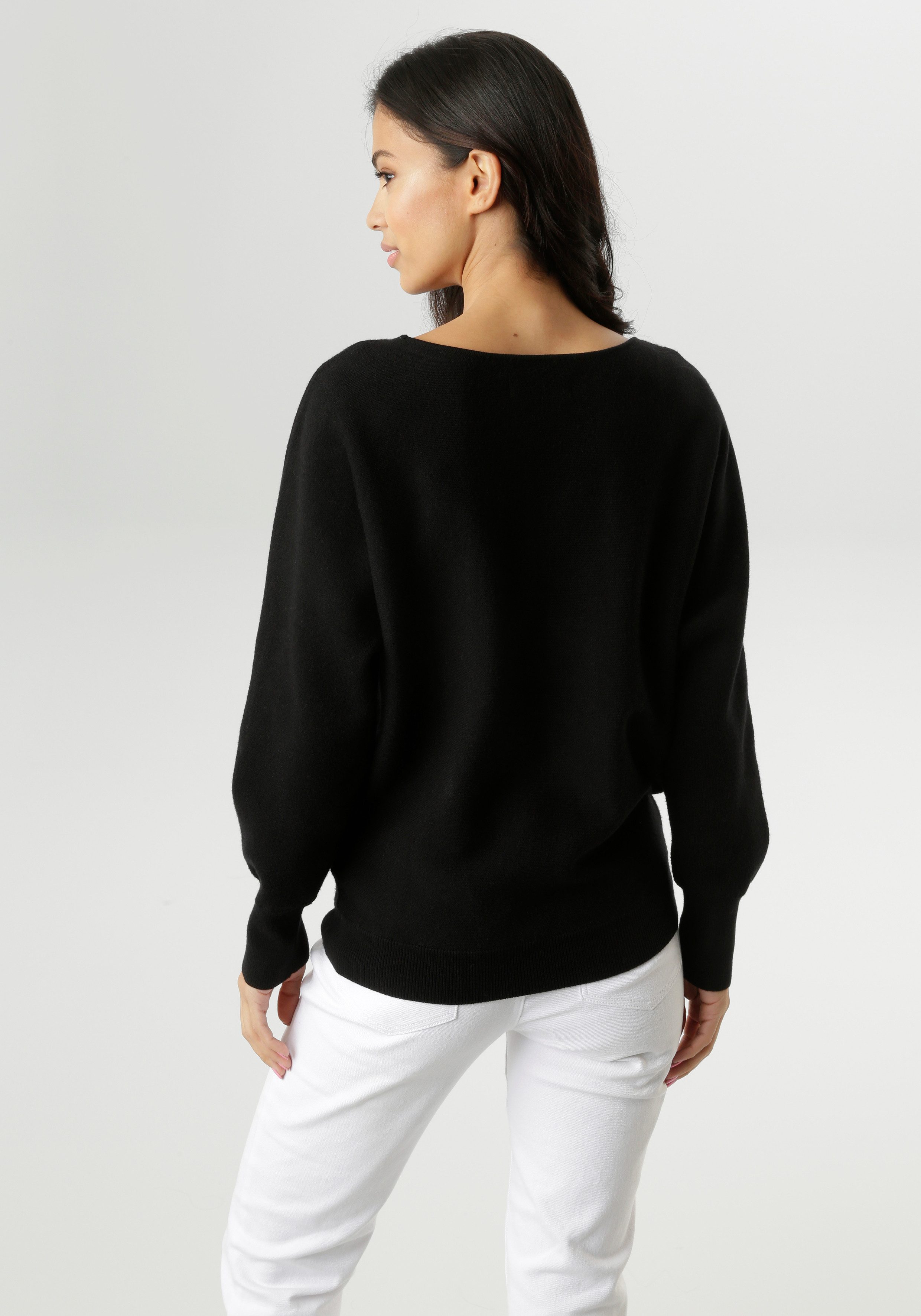 Aniston SELECTED Strickpullover mit extravaganten, aufgestickten Punkten vo günstig online kaufen