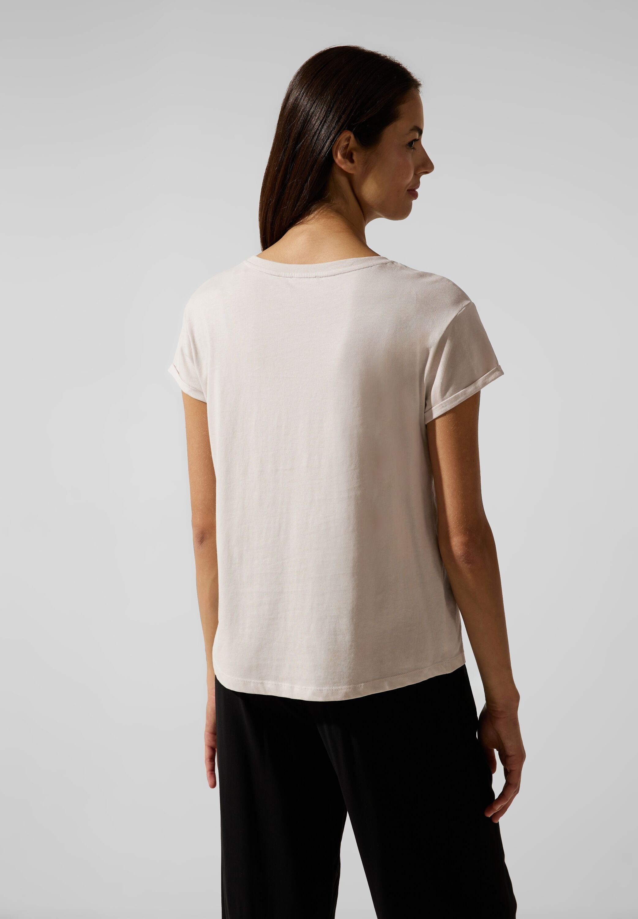 smooth in sand STREET T-Shirt Unifarbe stone ONE