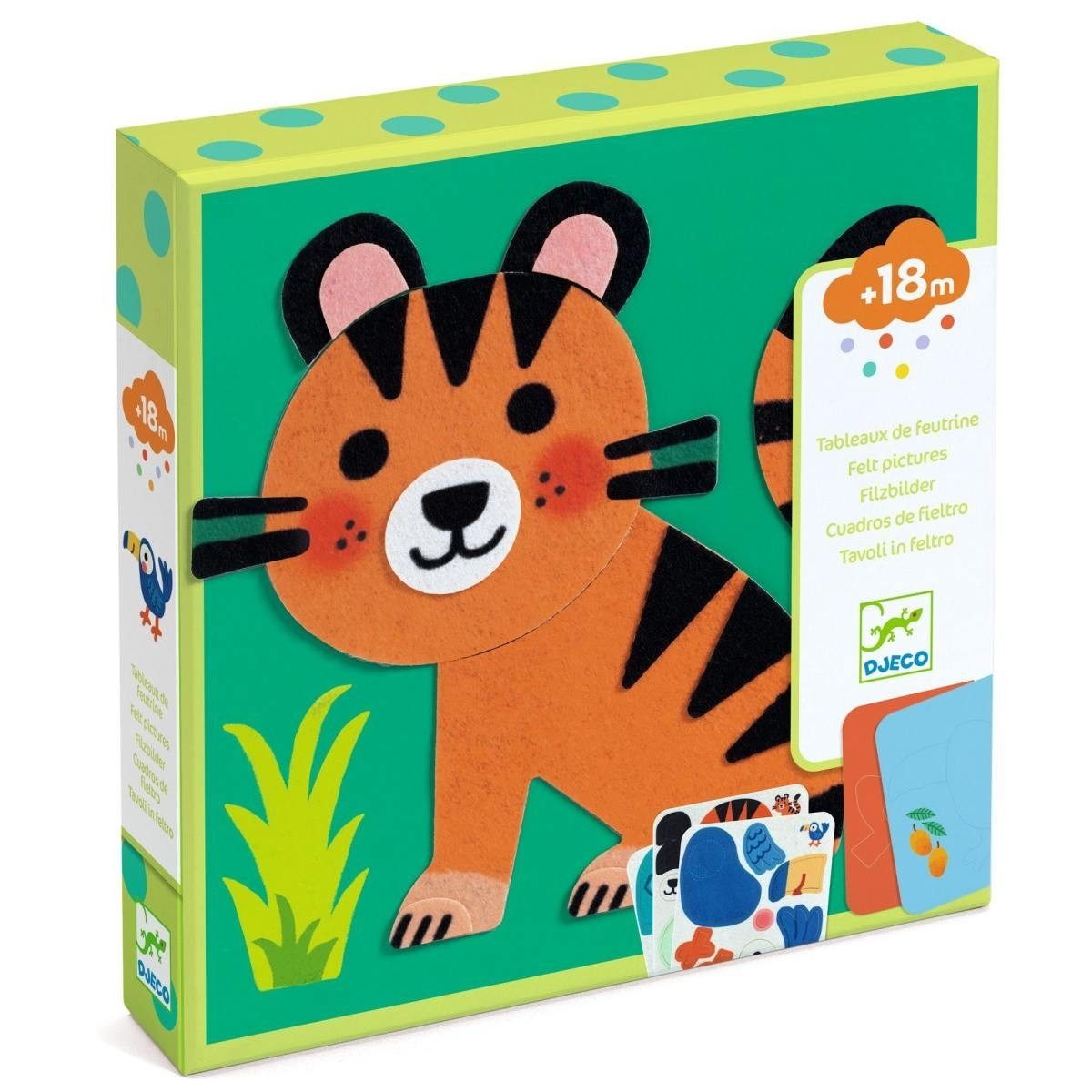 DJECO Kreativset Weiche Filztiere Kreativset für Kinder