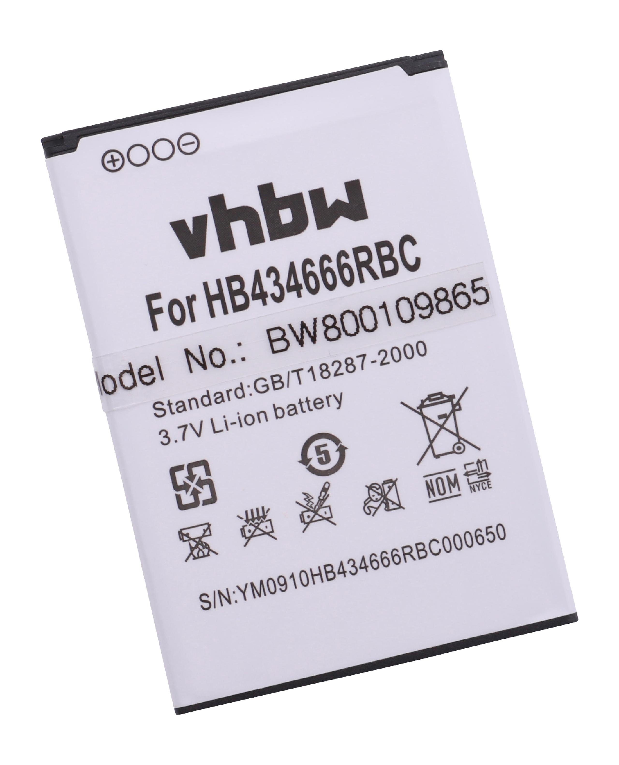 vhbw Ersatz für HB434666RBC für Akku Li-Ion 1500 mAh (3,7 V)