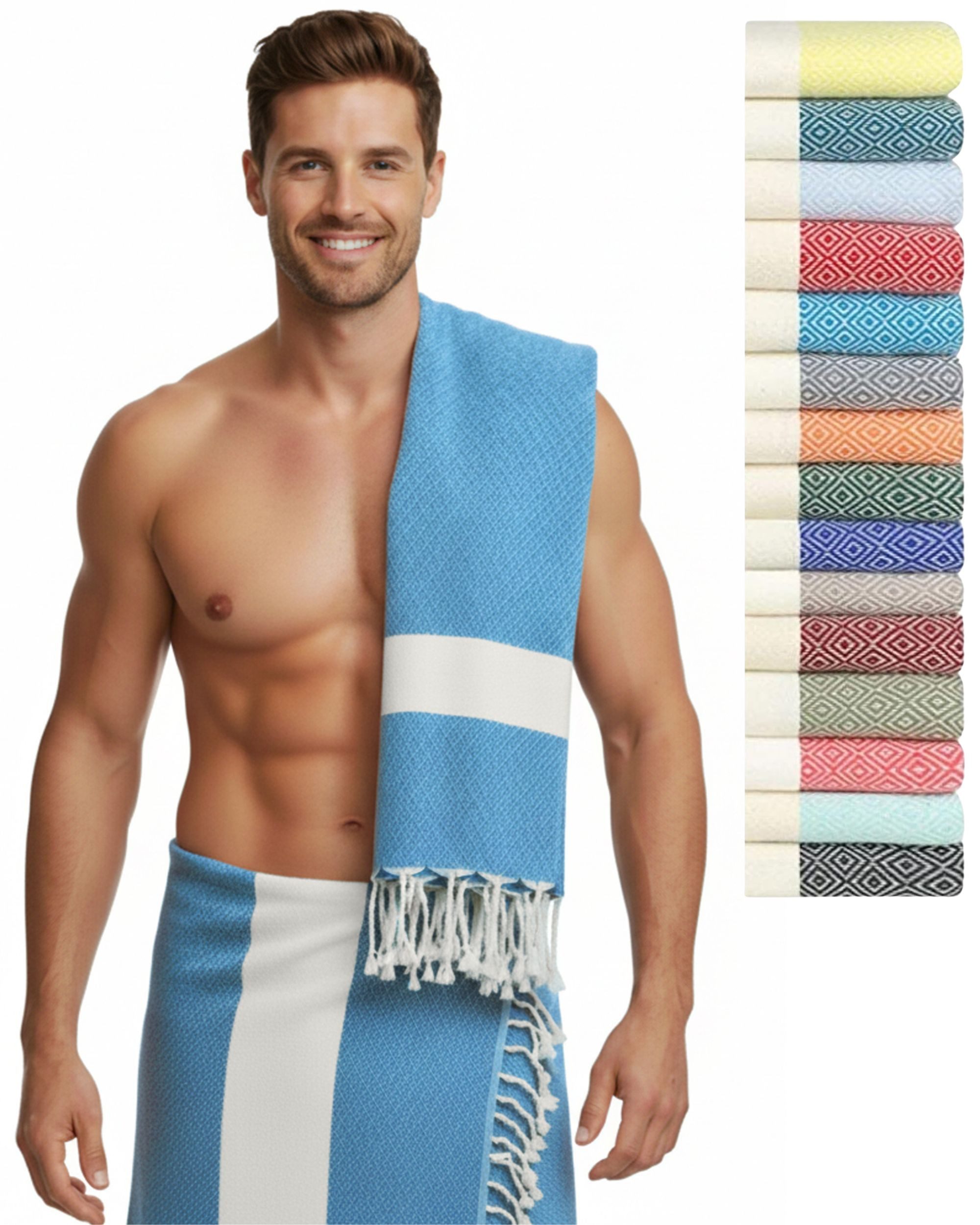 furora HOLIDAY Saunatuch Saunahandtuch Saunatuch Damen + Herren, Hamamtuch groß 100x200 XXL