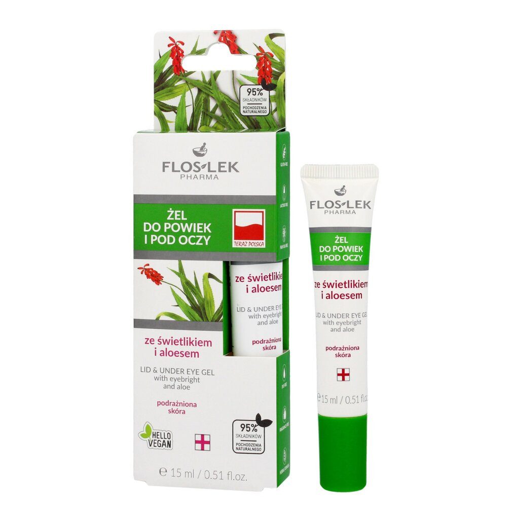 Floslek Körperpflegemittel FLOSLEK Pharma Lid- & Unteraugengel mit Augentrost und Aloe Vera