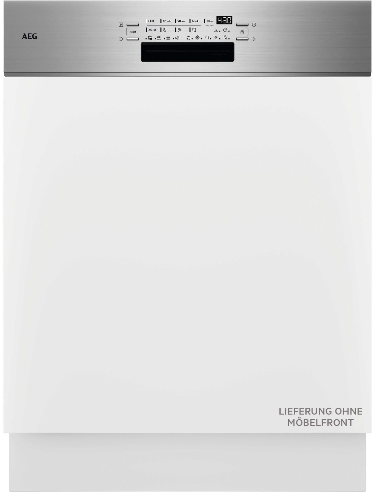 AEG teilintegrierbarer Geschirrspüler Serie 8000, 60 cm, WiFi GT8200B2SCM 911463003, 8,4 l, 14 Maßgedecke, ZoneClean - Kraftvoll gegen Eingebranntes, sanft zu Gläsern