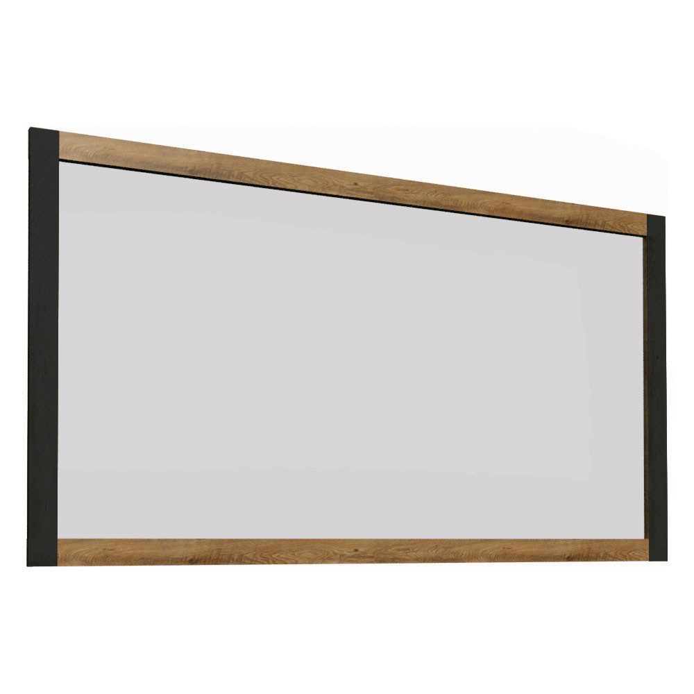 Feldmann-Wohnen Wandspiegel Montana (Rahmenoptik, Wandmontage, 1-St., moderne Holzoptik), 123x3,7x85cm Eiche Lefkas /Grau