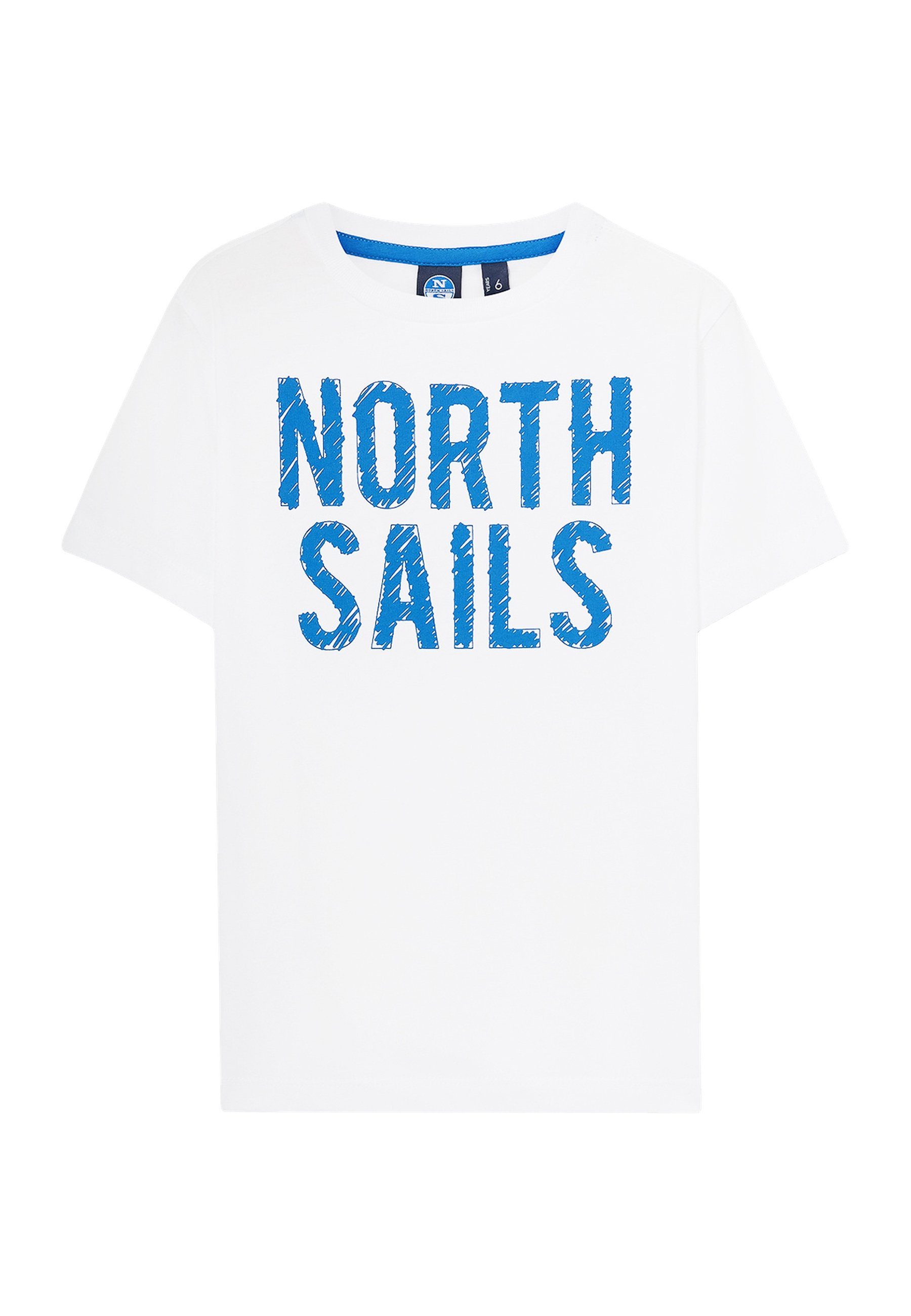 T-Shirt North Baumwoll-Jersey-T-Shirt Sails weiss