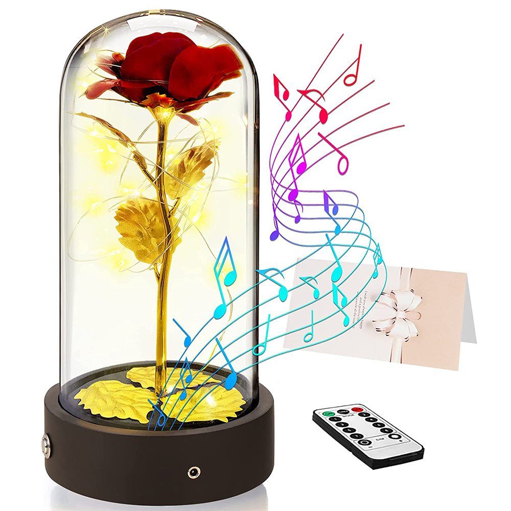Rosnek Spieluhr Rotated, mit LED-Leuchten, Valentinstag Weihnachten Hochzeit, (1-tlg), Rose Music Box; Jahrestag Geburtstag Geschenke. Reduzierter Preis € 37,49. Unverbindliche Preisempfehlung € 65,00