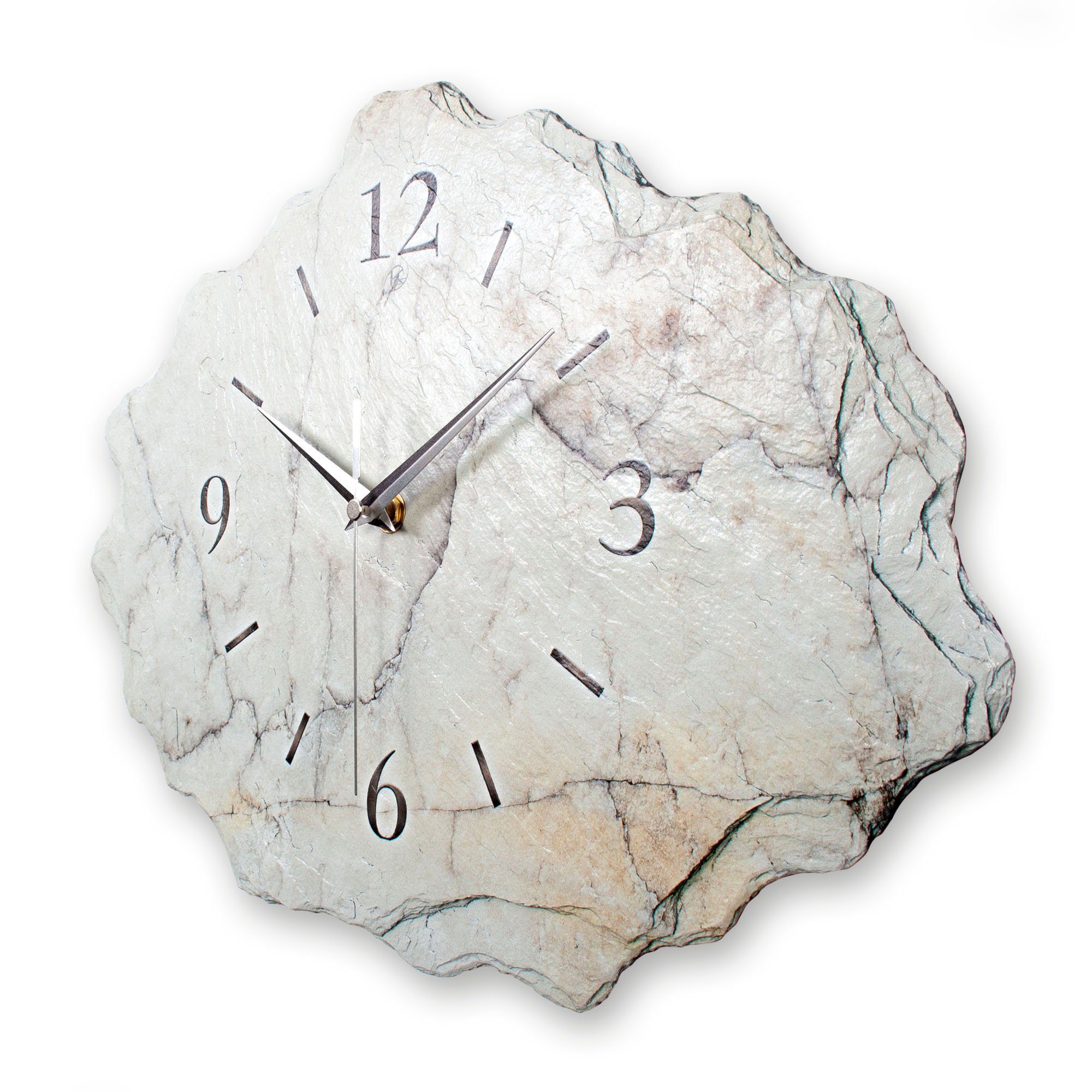 Kreative Feder Wanduhr Design-Wanduhr aus Stein günstig online kaufen