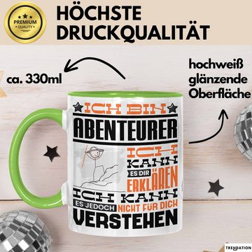 Trendation Tasse Abenteurer Geschenk Tasse Lustige Geschenkdiee für einen Abenteurer Ge