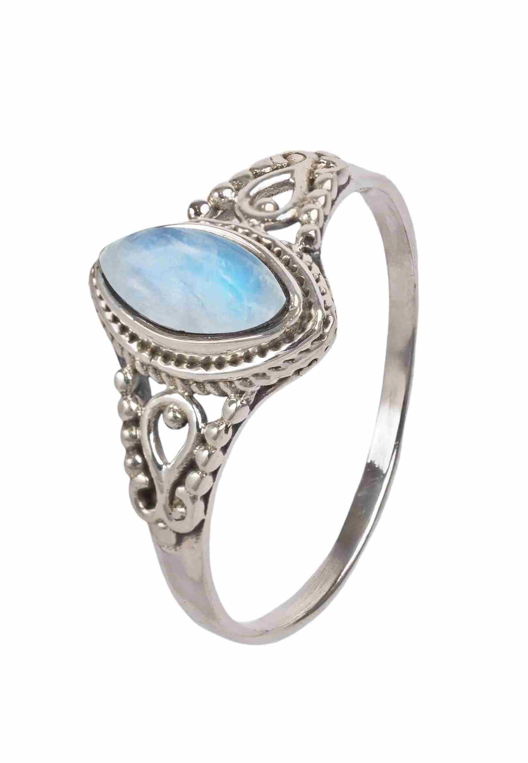 mantraroma Silberring MERANDAL aus 925 Silber mit Regenbogen Mondstein (Rin günstig online kaufen