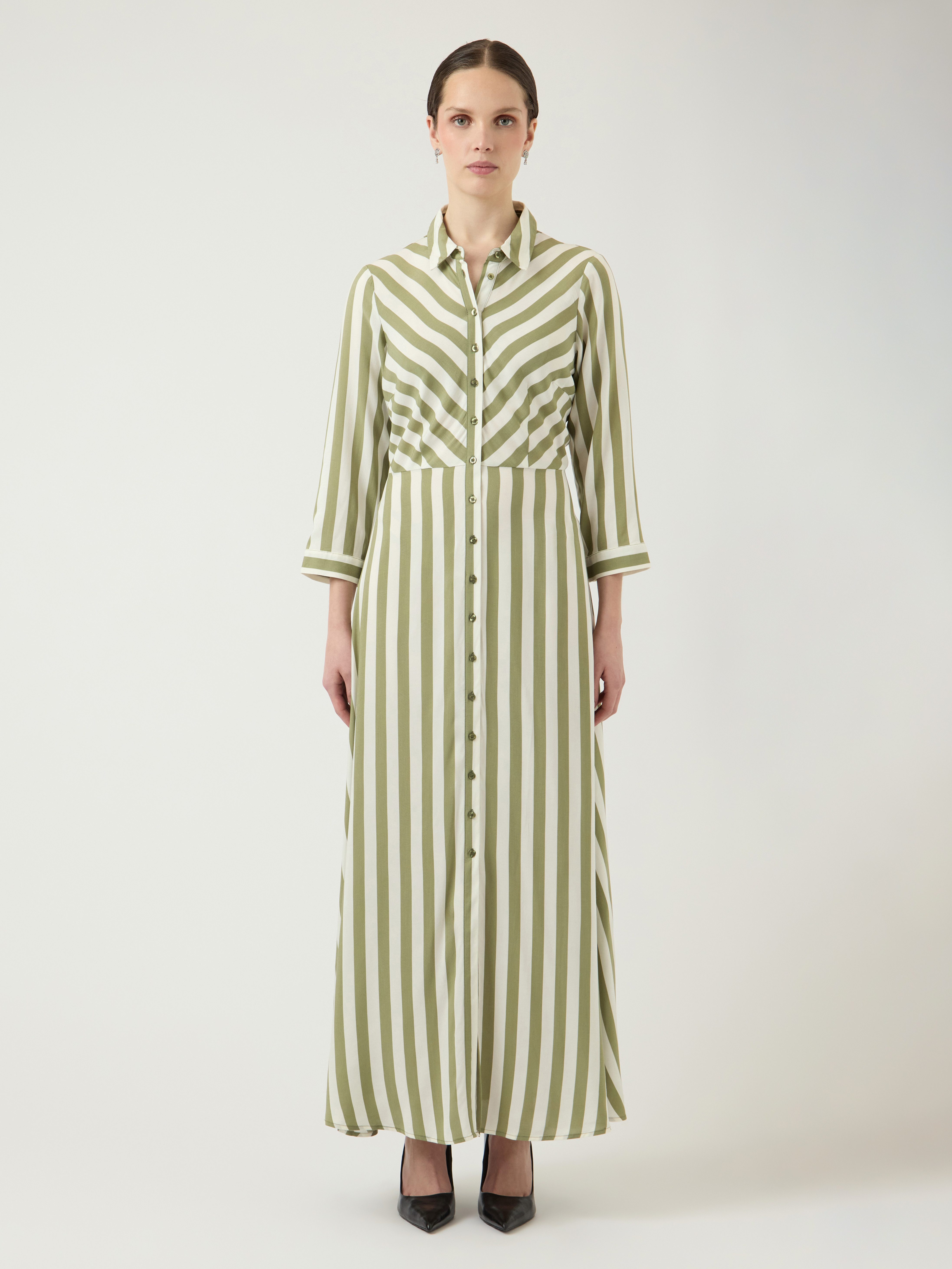 Y.A.S Hemdblusenkleid YASSAVANNA LONG SHIRT DRESS Sommerkleid, mit 3/4 Ärmel