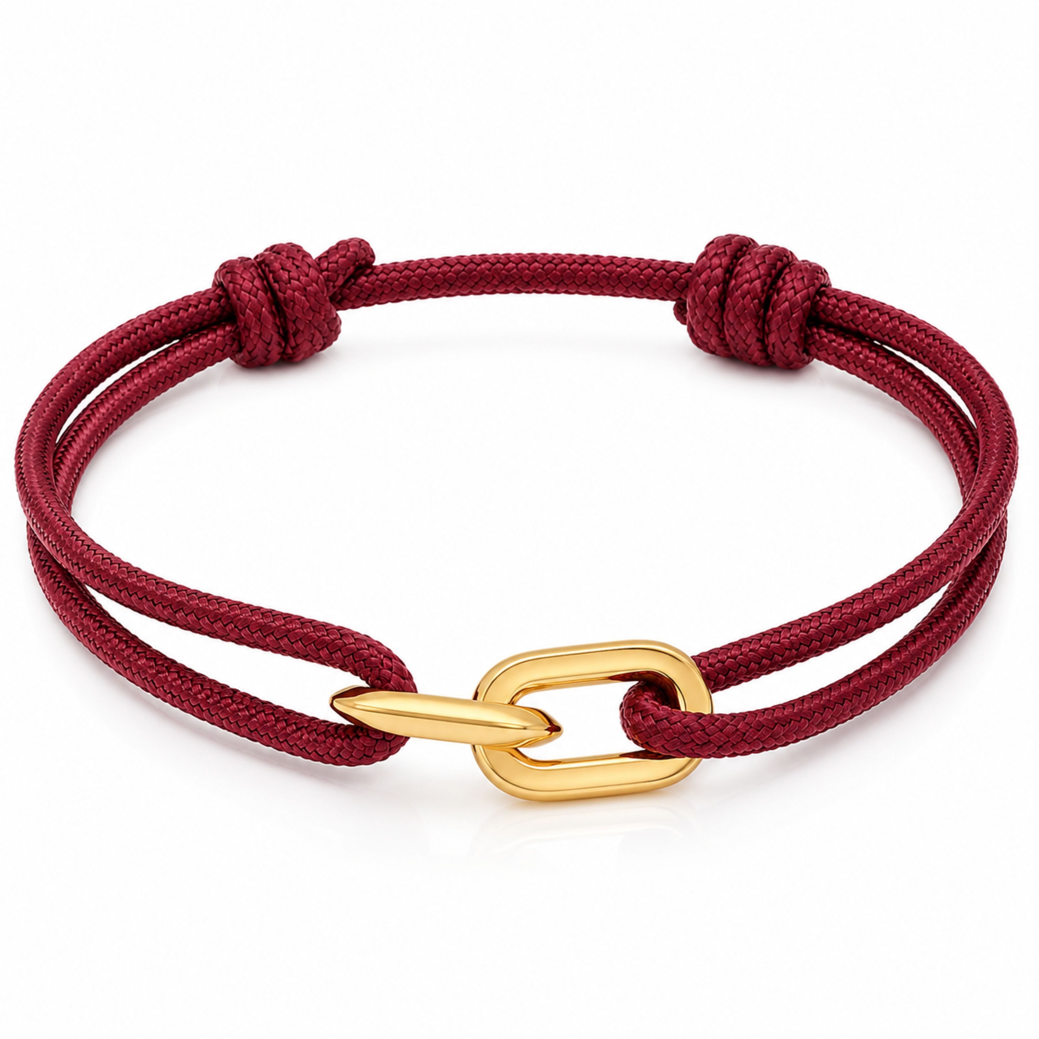Made by Nami Armband Surfer Segeltau Armband Handgemacht Rot, Maritimes Minimalistisches Armband 100% Wasserfest & verstellbar