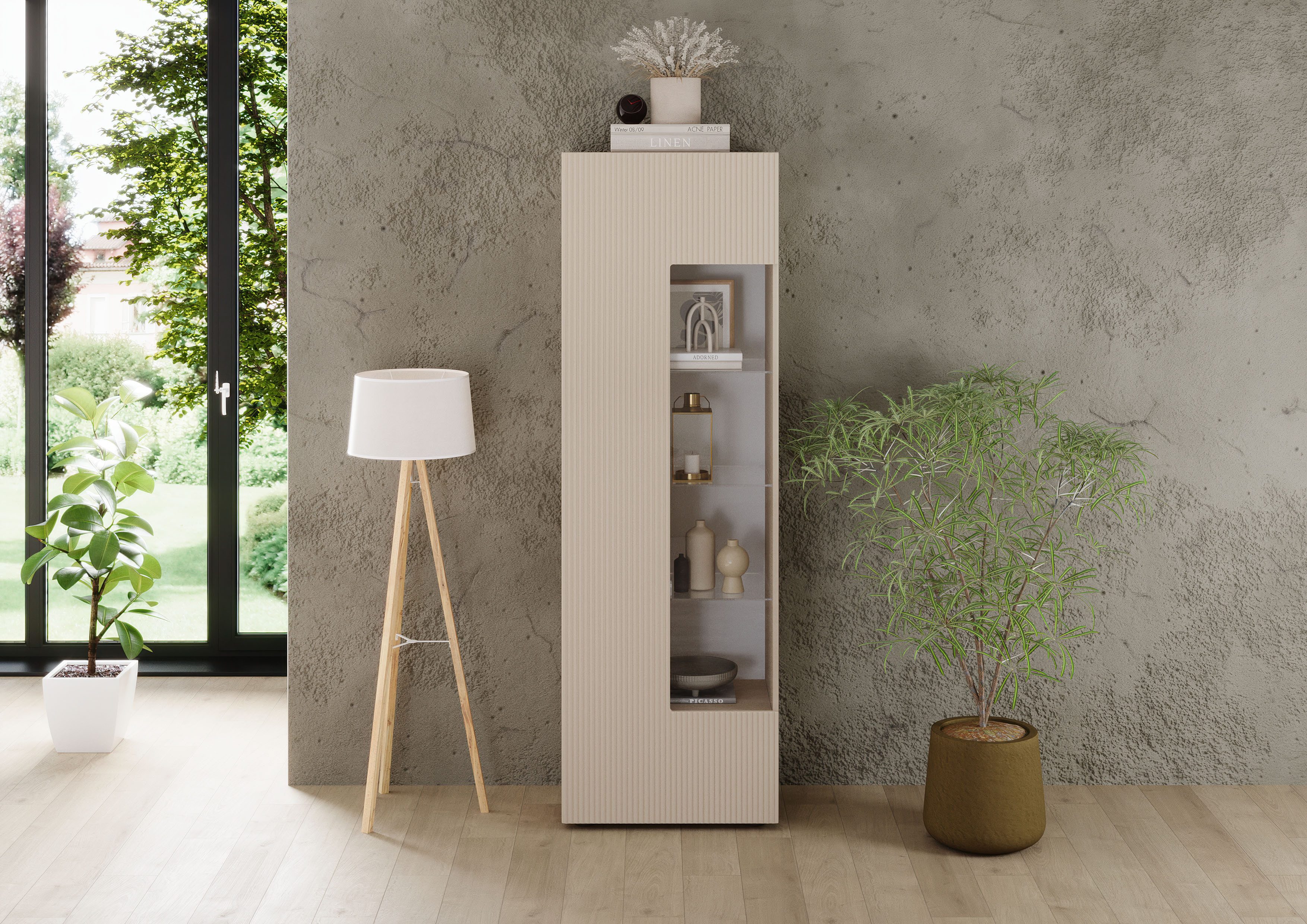 INOSIGN Vitrine RIO, Höhe 187 cm, Hochschrank mit 1 Tür, Anrichte, Standvit günstig online kaufen