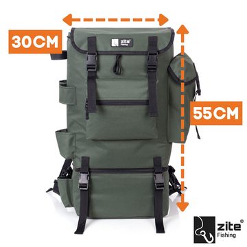 Zite Angelrucksack Multifunktionaler ISO Rucksack mit abnehmbarem Kühlfach