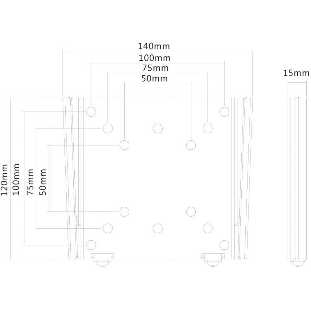 Neomounts by Newstar Monitor-Halterung TV/Monitor-Wandhalterung FPMA-W25BLACK, (Mit Diebstahlschutz)