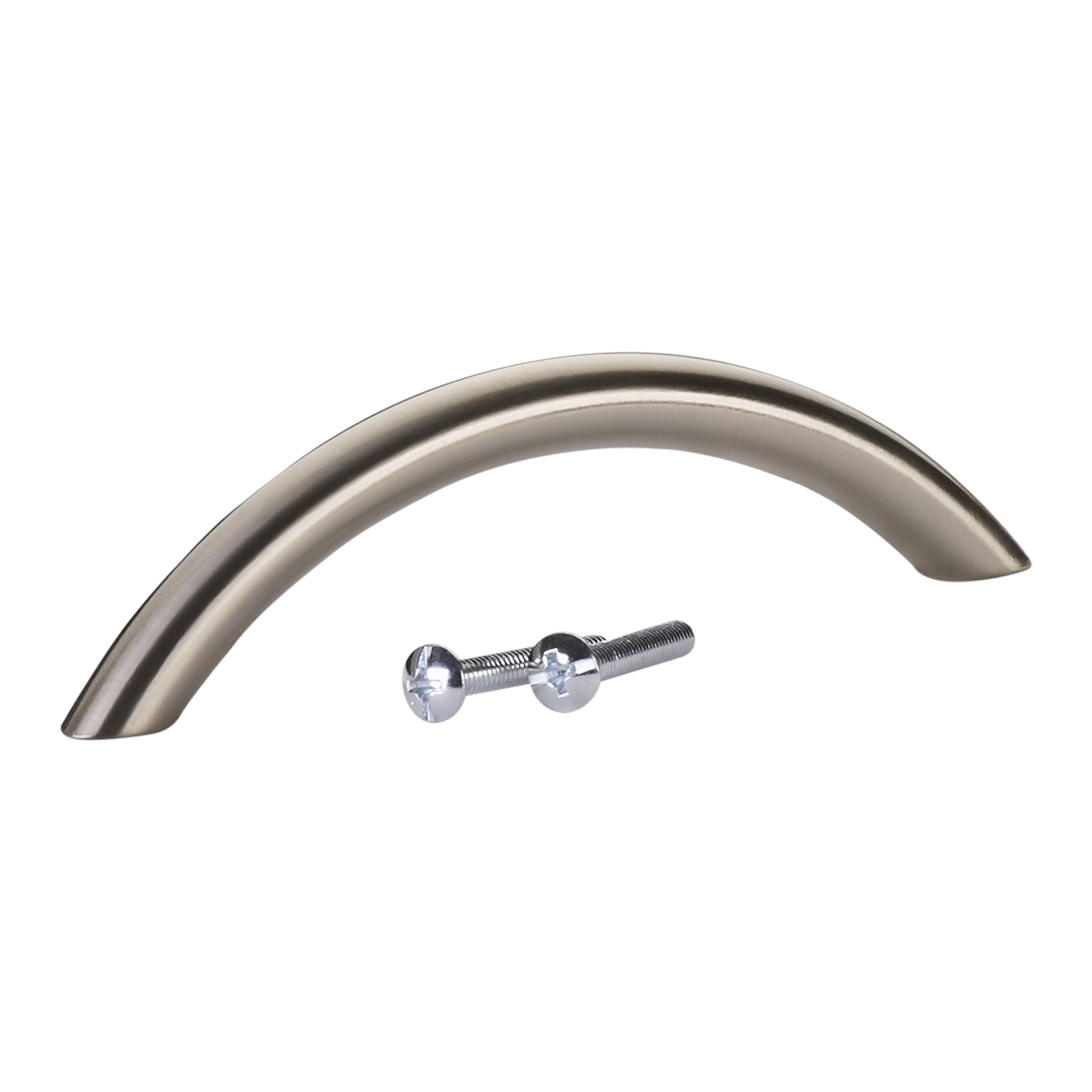 SO-TECH® Möbelgriff Bogengriff BG01, Lochabstand 96 - 352 mm, Lochabstand 96 mm Edelstahloptik - inkl. Schrauben