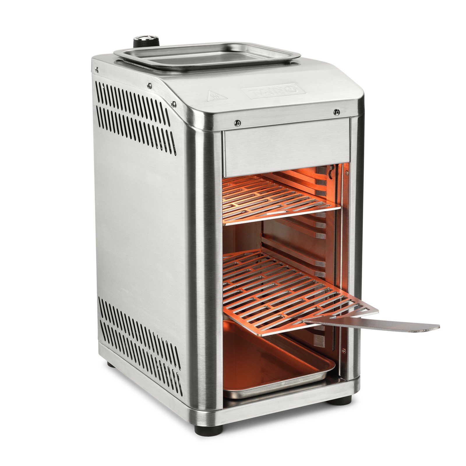 TAINO Gasgrill, Oberhitzegrill, bis 800°C, Grillrost aus Edelstahl, mit Auffangschale
