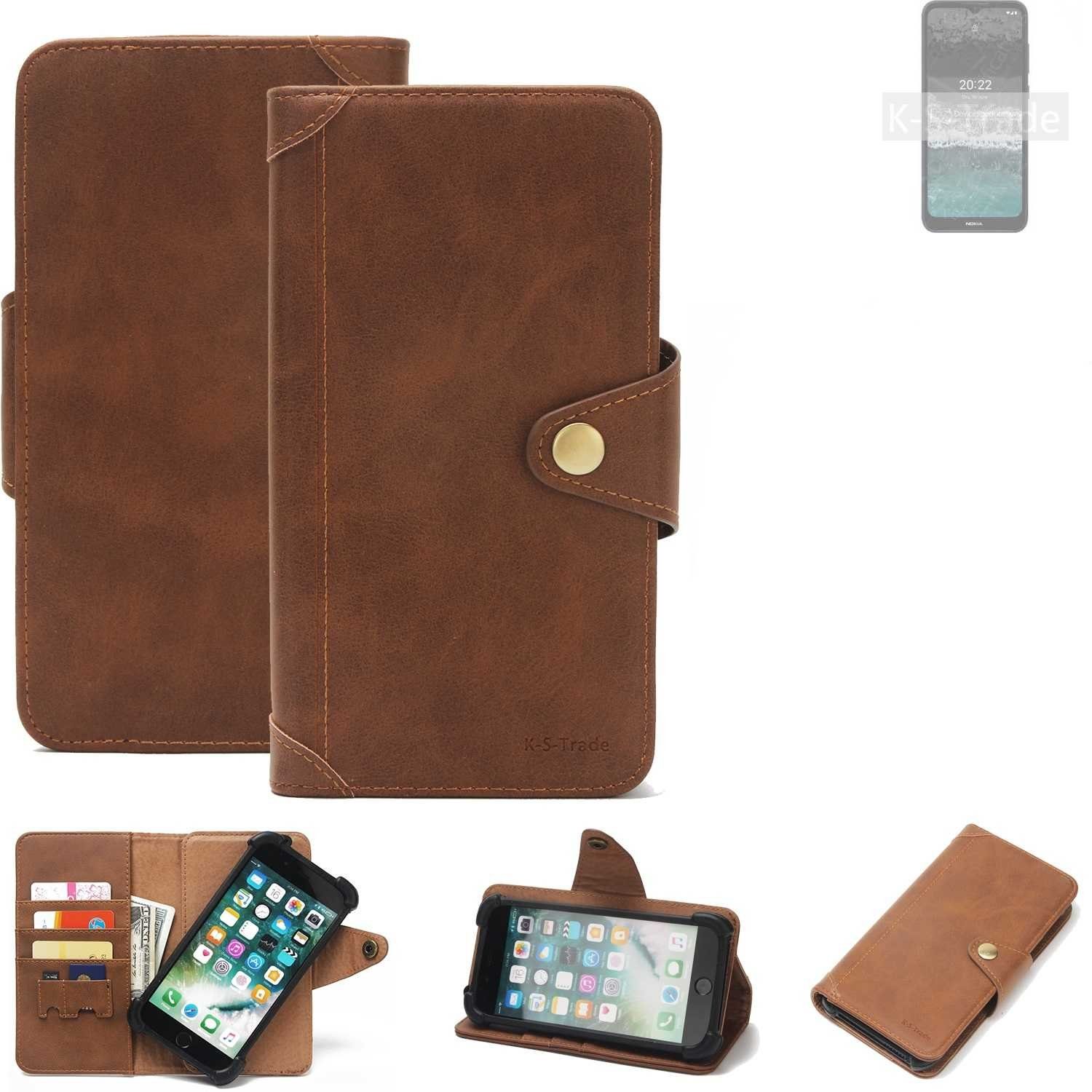 K-S-Trade Handyhülle für Nokia C21, Handyhülle Schutz Hülle Walletcase Bookstyle Tasche Case