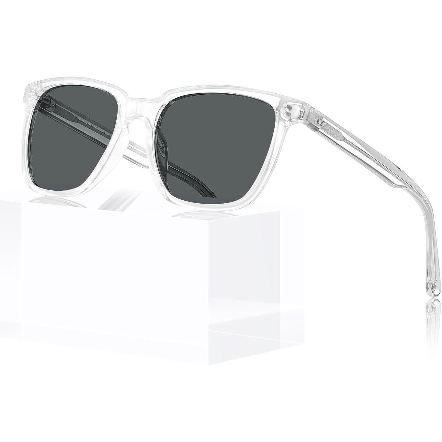LuxusKollektion Sonnenbrille Sonnenbrille Herren polarisiert B - Rahmen: Transparent; Linsen: Grau