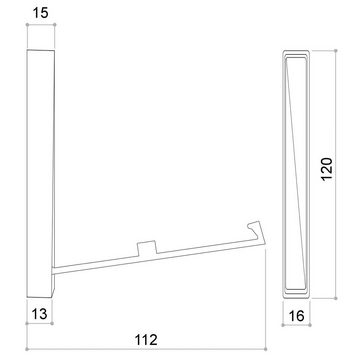 SO-TECH® Klapphaken Aufbau-Klapphaken BARI Höhe 80-120 mm, BA 32-70 mm, (1-St)