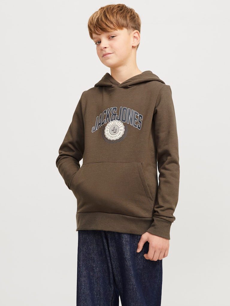 Jack & Jones Junior Kapuzensweatshirt JJKAM VARSITY BRANDING SWEAT HOOD JNR (1-tlg., Hoodie) mit Kängurutasche