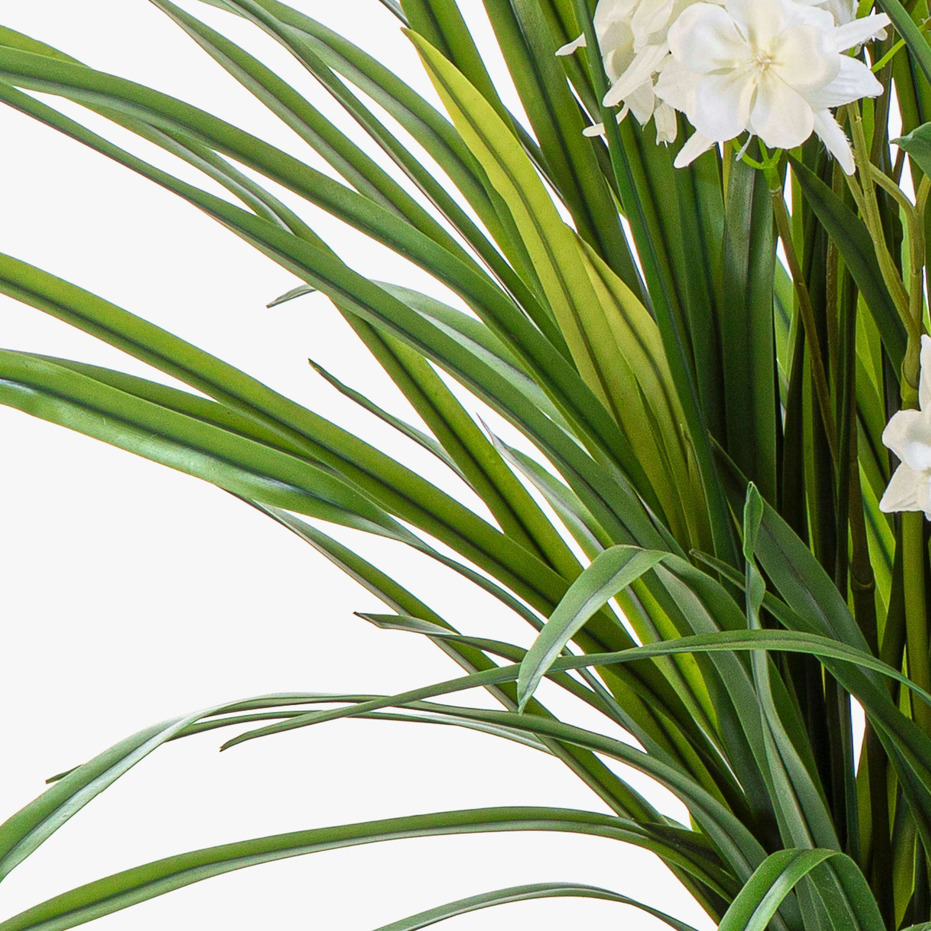 Kunstorchidee Künstliche Orchidee JANILA im Dekotopf, weiß, 85cm Orchidee (Orchidee cymbidium), artplants, Höhe 85.0 cm