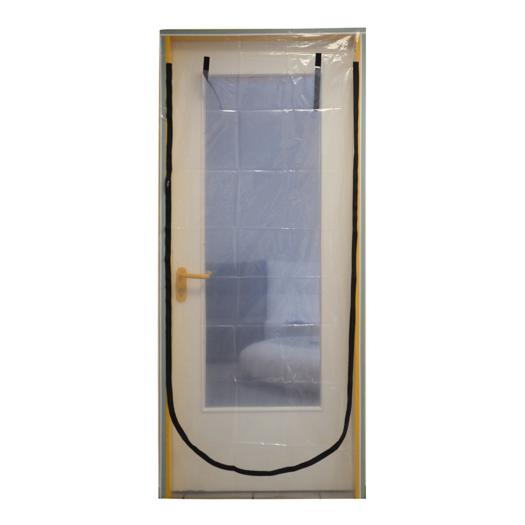 Scorprotect® Haustür Folien Staubschutztür U-Form mit Reißverschluss günstig online kaufen