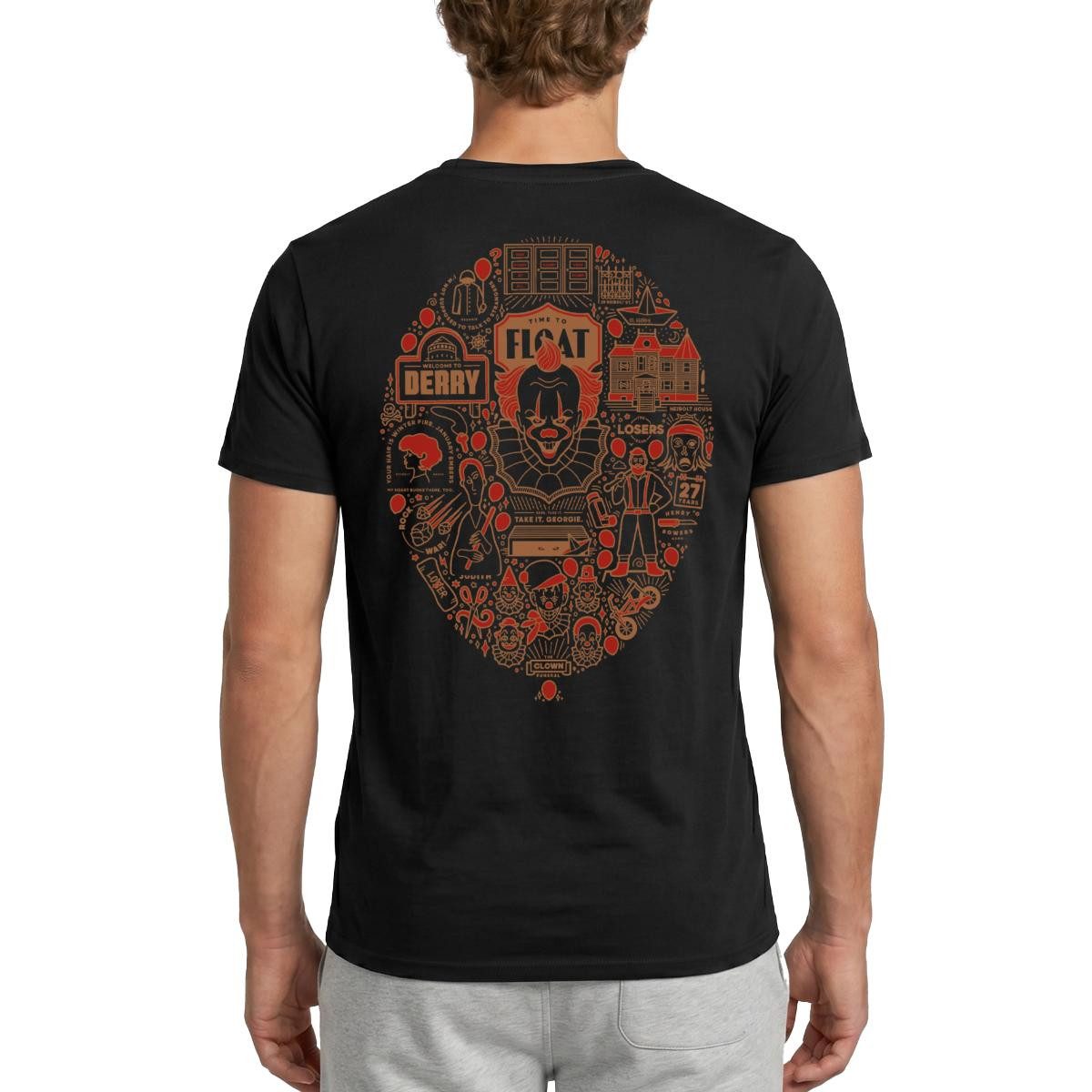 Spreadshirt T-Shirt ES Horrorfilm Roter Ballon Mit Ikonischen Motiven Männer T-Shirt (1-tlg)