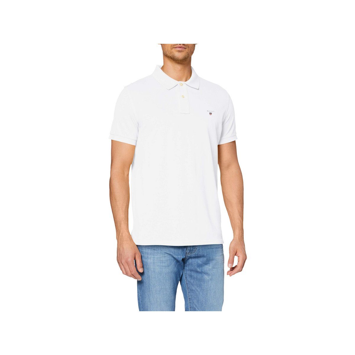 Gant Poloshirt weiß (1-tlg) White regular