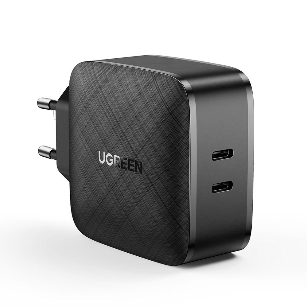 UGREEN Ladegerät 2xUSB Typ C 66W Power Delivery Quick Charge 4.0 schwarz USB-Ladegerät