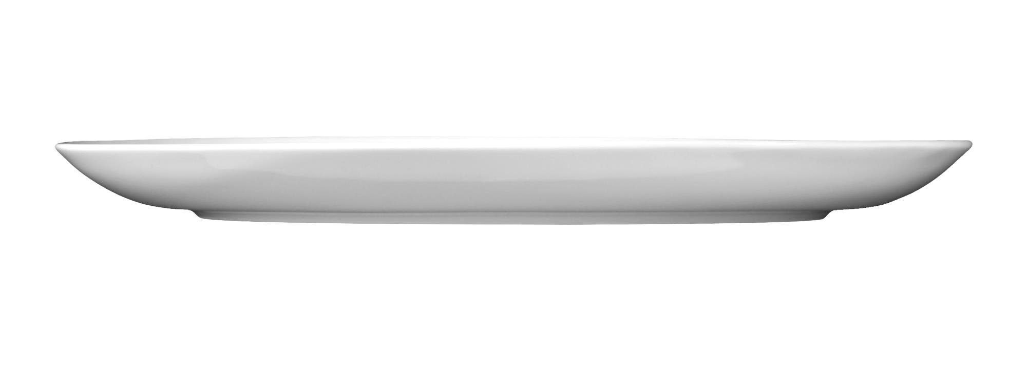 Seltmann Weiden Geschirr-Set Platte oval 28 cm Rondo weiss uni 7 von Seltmann Weiden, Porzellan