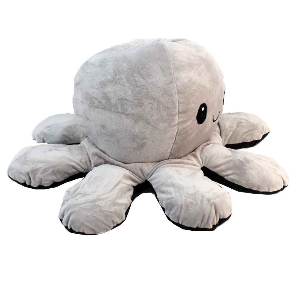Posh Paws Kuscheltier Wende-Oktopus XXL grau schwarz - ca. 60 cm (1-St)