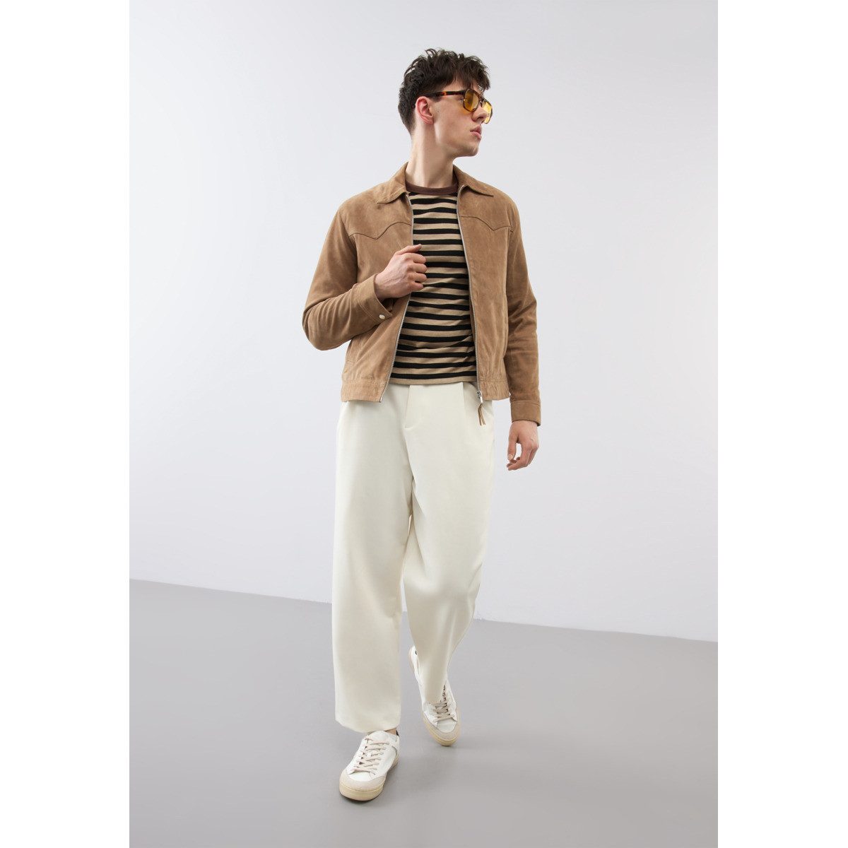 Bolongaro Trevor Lederjacke Theo Worker Herren Bomberjacke, Freizeitjacke, Blazer, Pufferjacke, Übergangsjacke