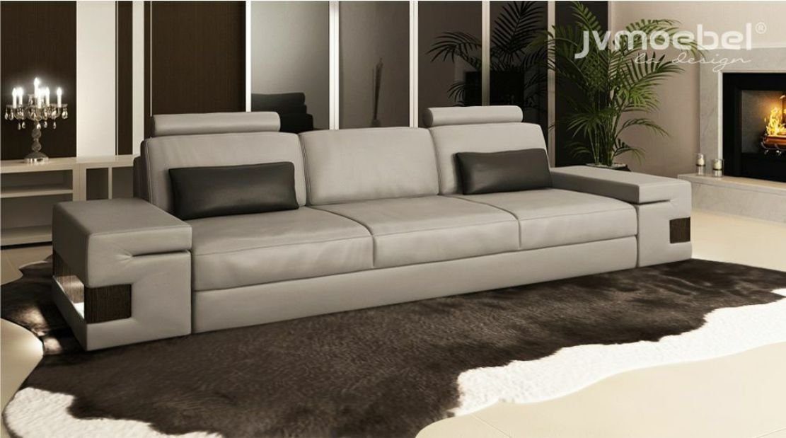 Couchen in Made graues Sofa Großes Textil Sitz Dreisitzer, Polser JVmoebel Europe Sofas 3 Sitzplatz